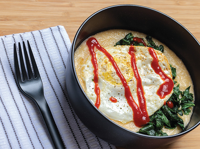 Grits, Greens and Egg Bowl